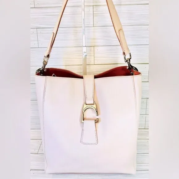 016- Dooney & Bourke Emerson Brynn, Ashby Blush Florentine Leather Hand Bag - Picture 1 of 13